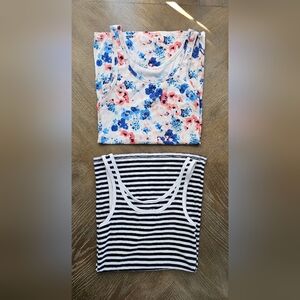 Floral and Striped Tank Tops